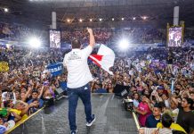 Cidade lança candidatura com Arena lotada e recado à oposição: “Vou responder com trabalho”